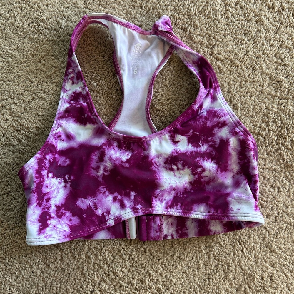 Senita Purple Tie-Dye Swim Top